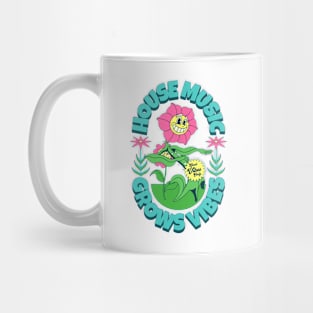 HOUSE MUSIC - Grows Vibes (Teal/Pink/Green) Mug